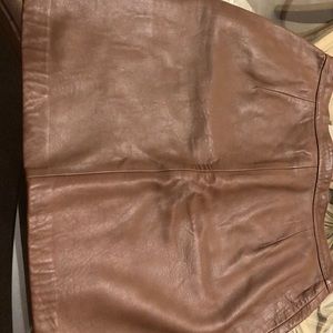 Lamb leather skirt
